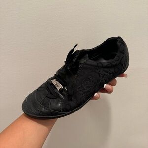 Dior Women's Black Lace-Up Sneakers
